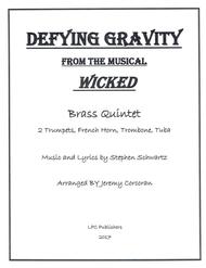 Defying Gravity for Brass Quintet Sheet Music by Stephen Schwartz
