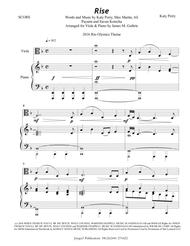 Katy Perry: Rise for Viola & Piano Sheet Music by Katy Perry