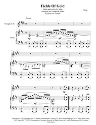 Sting: Fields Of Gold for Trumpet & Piano Sheet Music by Sting