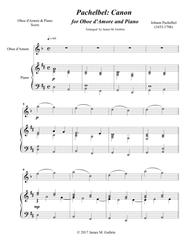 Pachelbel: Canon for Oboe d'Amore & Piano Sheet Music by Johann Pachelbel