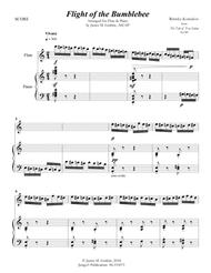 Korsakov: Flight of the Bumblebee for Flute & Piano Sheet Music by Nikolay Andreyevich Rimsky-Korsakov