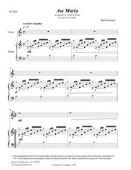 Bach-Gounod: Ave Maria for Violin & Piano Sheet Music by Bach-Gounod