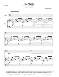 Bach-Gounod: Ave Maria for Cello & Piano Sheet Music by Bach-Gounod