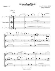 Guthrie: Neomedieval Suite for 3 Concert Flutes Sheet Music by James M. Guthrie