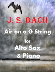Bach: Air on a G String for Alto Sax & Piano Sheet Music by Johann Sebastian Bach