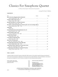 Classics For Saxophone Quartet - Full Score Sheet Music by Frank Halferty