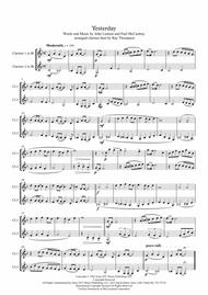 Beatles: Yesterday - clarinet duet Sheet Music by The Beatles