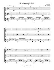 Scarborough Fair (Guitar Trio) - Score and Parts Sheet Music by Traditional
