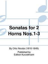 Sonatas for 2 Horns Nos. 1-3 Sheet Music by Otto Nicolai