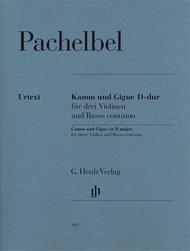 Canon and Gigue for Three Violins and Basso Continuo in D Major Sheet Music by Johann Pachelbel