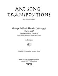 Dove sei? (E major) Sheet Music by George Frideric Handel