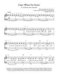 Cups (When I'm Gone) Beginner Version Sheet Music by Anna Kendrick