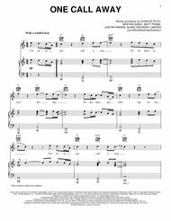 One Call Away Sheet Music by Charlie Puth