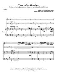 Time To Say Goodbye for Piano Trio Sheet Music by Sarah Brightman with Andrea Bocelli