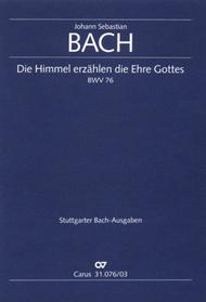 The heavens are telling the Father's glory (Die Himmel erzahlen die Ehre Gottes) Sheet Music by Johann Sebastian Bach