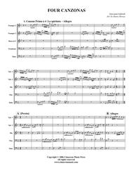 Four Canzonas Sheet Music by Giovanni Gabrieli