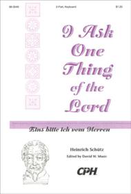 Eins bitte ich vom Herren (I Ask One Thing of the Lord) Sheet Music by Heinrich Schutz
