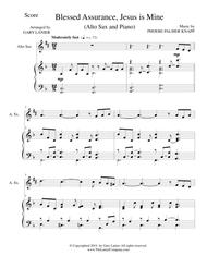 BLESSED ASSURANCE (Alto Sax/Piano and Sax Part) Sheet Music by PHOEBE PALMER KNAPP