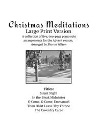 Christmas Meditations (A Collection of Large Print Two-page Carols for Solo Piano) Sheet Music by Franz Gruber