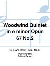 Woodwind Quintet in e minor Op. 67 No. 2 Sheet Music by Franz Danzi