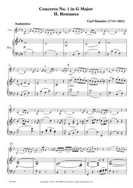 Romance from Concerto No.1 in G Major for Viola & Piano Sheet Music by Carl Stamitz