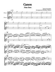 Pachelbel's Canon Flute Duet Sheet Music by Johann Pachelbel