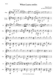 When Laura smiles for flute and guitar Sheet Music by Philip Rosseter