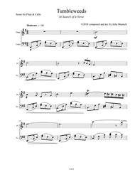 Tumbleweeds ( duo for Flute and Cello) Sheet Music by Julia Muench.