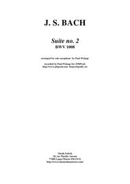 J.S. Bach: "Cello" Suite no. 2  BWV 1008