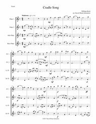 Cradle Song for flute quartet Sheet Music by William Byrd