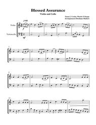 Blessed Assurance Violin-Cello Duet Sheet Music by Fanny J. Crosby Phoebe P. Knapp