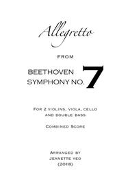 Allegretto from Beethoven Symphony No. 7 for String Ensemble (Conductor's Score) Sheet Music by Ludwig van Beethoven