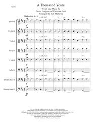 A Thousand Years for Strings Sheet Music by Christina Perri