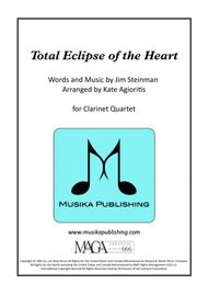 Total Eclipse Of The Heart - Clarinet Quartet Sheet Music by Bonnie Tyler