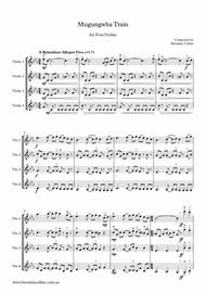 Mugungwha Train for Four Violins Sheet Music by Brendan Collins