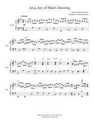 Jesu Joy of Man's Desiring Sheet Music by Johann Sebastian Bach