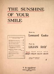 The Sunshine of Your Smile Sheet Music by Lilian Ray