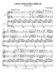 I Know Whom I Have Believed for Piano Duet Sheet Music by James McGranahan