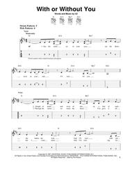 With Or Without You Sheet Music by U2
