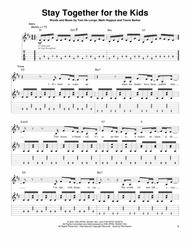 Stay Together For The Kids Sheet Music by Blink 182