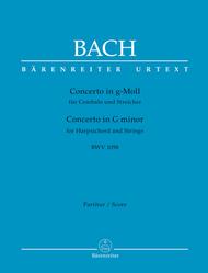 Concerto for Harpsichord and Strings G minor BWV 1058 Sheet Music by Johann Sebastian Bach