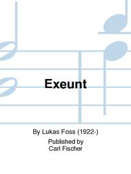 Exeunt Sheet Music by Lukas Foss