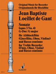 Sonata op. 3 Sheet Music by Jean-Baptiste Loeillet