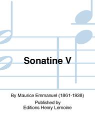 Sonatine V Sheet Music by Maurice Emmanuel