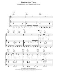 Time After Time Sheet Music by Cyndi Lauper