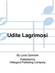 Udite Lagrimosi Sheet Music by Lucia Quinciani