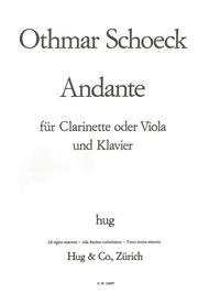 Andante Sheet Music by Othmar Schoeck