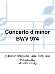 Concerto d minor BWV 974 Sheet Music by Johann Sebastian Bach