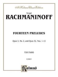 Fourteen Preludes Sheet Music by Sergei Rachmaninoff