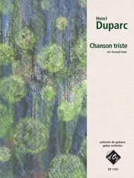 Chanson triste Sheet Music by Henri Duparc